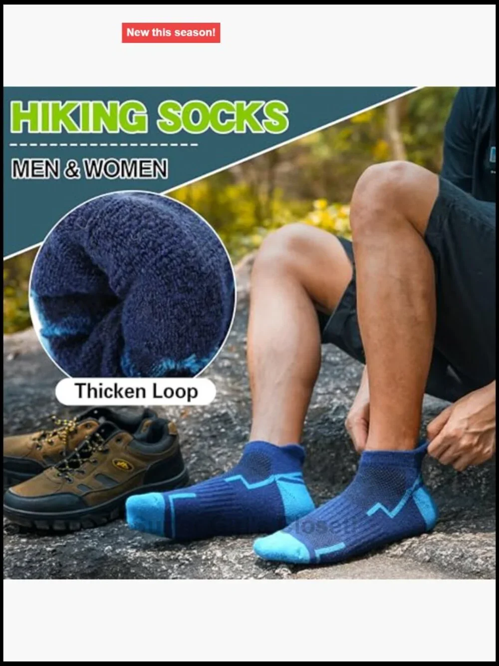 6 Pairs Merino Wool Ankle Hiking Running Socks Compression Support Athletic Low
